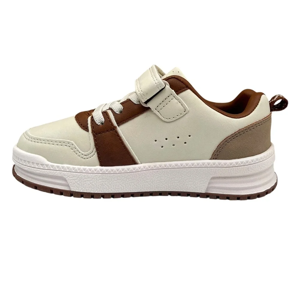 Carters Tonie Toddler Boys Slip-on Casual Sneakers Size 9 Cream Brown Tan Shoes